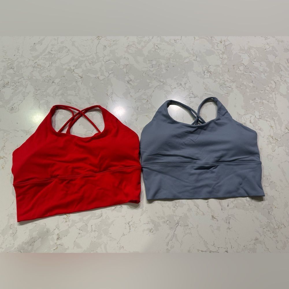 Red and Blue Sports Bras